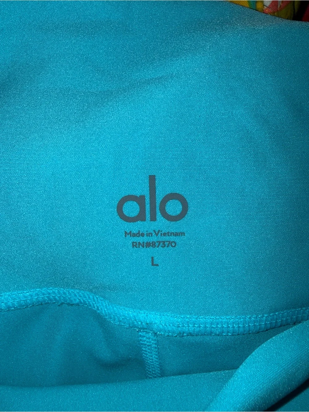 Alo Yoga 7/8 High Waist Airbrush Leggings Blue Aqua Size Large / EUC